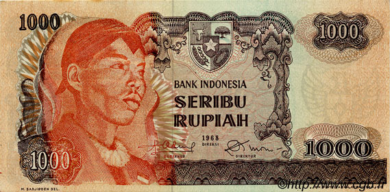 1000 Rupiah Faux INDONESIA  1968 P.110a SC