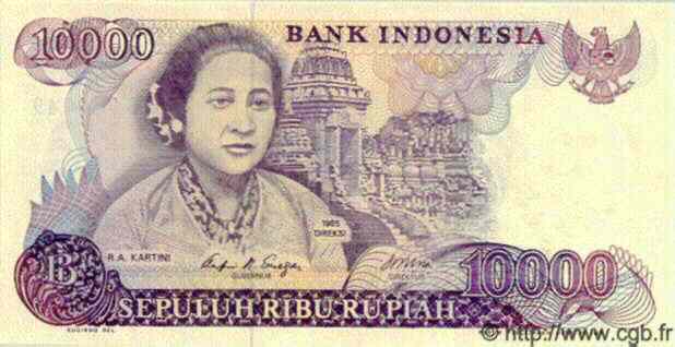 10000 Rupiah INDONESIA  1985 P.126 UNC