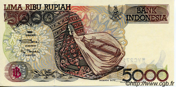 5000 Rupiah INDONÉSIE  2000 P.130i NEUF