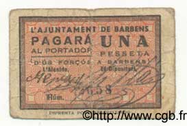 1 Pesseta SPAGNA Barbens 1936 C.075 B a MB