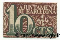 10 Centims SPAIN Barcelona 1937 C.78.3 VF+