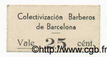 25 Centims SPANIEN Barcelona 1936 C.78.20 fST