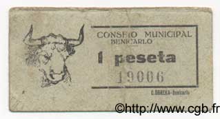 1 Peseta ESPAÑA Benicarlo 1936 E.160 BC+