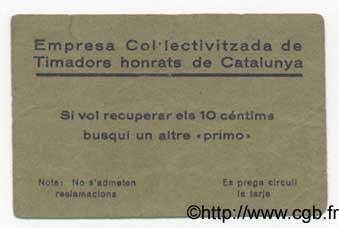 10 Centims SPAGNA Catalunya 1937 C.-- BB