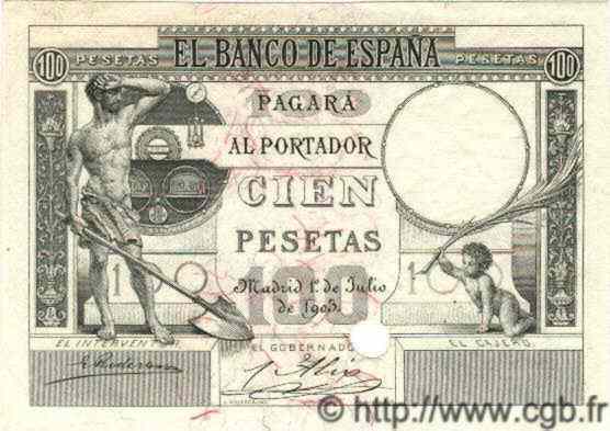 100 Pesetas Épreuve ESPAÑA  1903 P.053 FDC