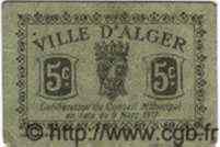5 Centimes ALGÉRIE Alger 1917  TTB