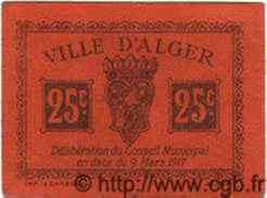 25 Centimes ALGÉRIE Alger 1917  TTB+
