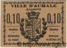 10 Centimes ALGÉRIE Aumale 1917  NEUF
