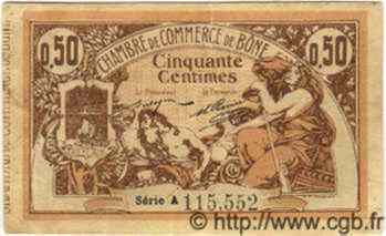 50 Centimes ALGÉRIE Bône 1915 JP.01 TB+