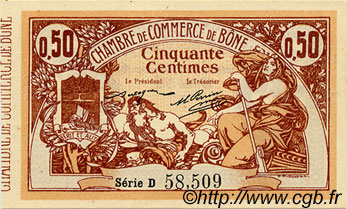 50 Centimes ALGÉRIE Bône 1915 JP.138.01 pr.NEUF