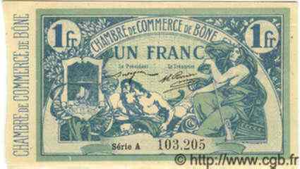 1 Franc ARGELIA Bône 1915 JP.02 FDC