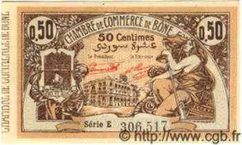 50 Centimes ALGERIA Bône 1921 JP.11 UNC
