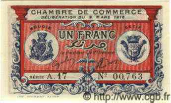 1 Franc ALGÉRIE Bougie - Sétif 1918 JP.05 NEUF