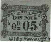 5 Centimes ALGÉRIE Constantine 1915 JP.38 NEUF