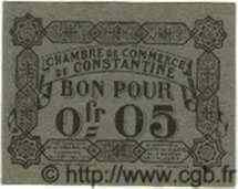 5 Centimes ALGÉRIE Constantine 1915 JP.40 NEUF