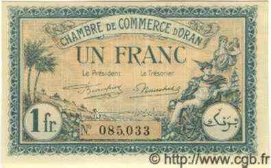 1 Franc  ALGÉRIE Oran 1921 JP.14 NEUF