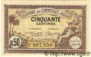 50 Centimes  ALGÉRIE Oran 1922 JP.16 NEUF
