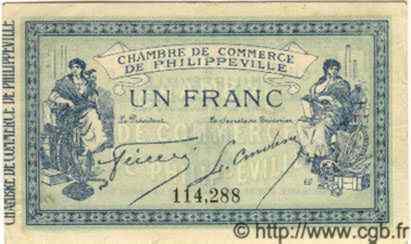 1 Franc ALGÉRIE Philippeville 1914 JP.142.02 SPL