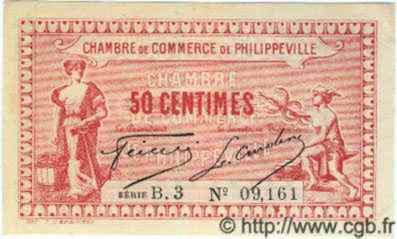 50 Centimes  ALGÉRIE Philippeville 1917 JP.142.08 NEUF