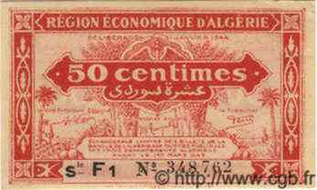 50 Centimes ALGÉRIE  1944 P.097b SUP+