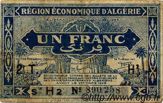 1 Franc ALGÉRIE  1944 P.101 B