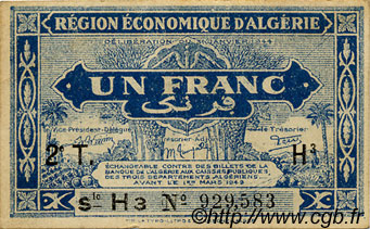 1 Franc ALGÉRIE  1944 P.101 SUP+