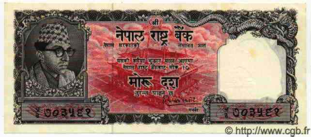 10 Rupees NÉPAL  1956 P.10 SPL