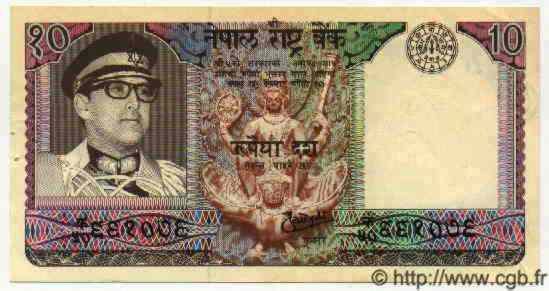 10 Rupees NÉPAL  1974 P.24 TTB+