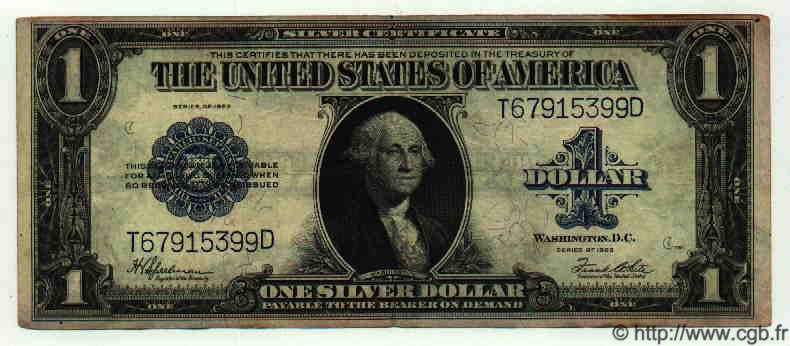 1 Dollar STATI UNITI D AMERICA  1923 P.342 BB