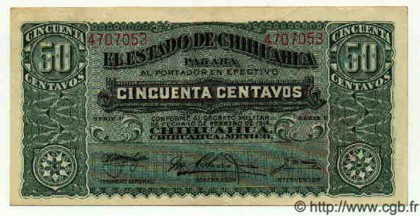 50 Centavos MEXICO  1915 PS.0528e SC+