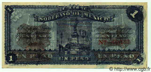 1 Peso MEXICO Toluca 1915 PS.0881 EBC+