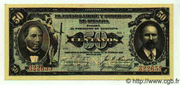 50 Centavos MEXICO San Blas 1915 PS.1042 SC
