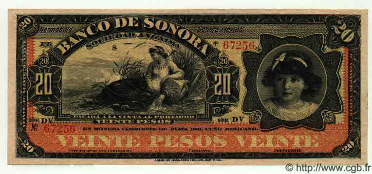 20 Pesos Non émis MEXICO  1915 PS.0421r AU