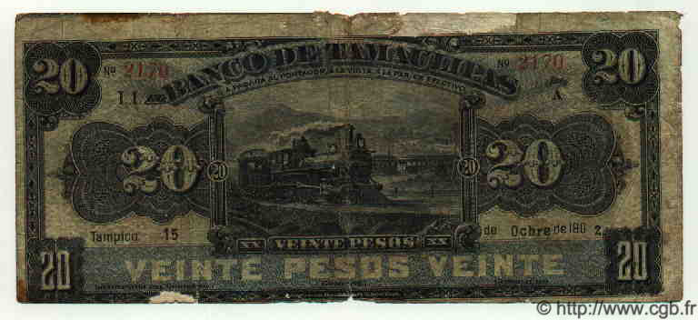 20 Pesos MEXICO  1902 PS.0431a P
