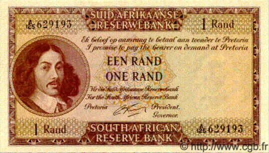 1 Rand SUDÁFRICA  1962 P.103b FDC