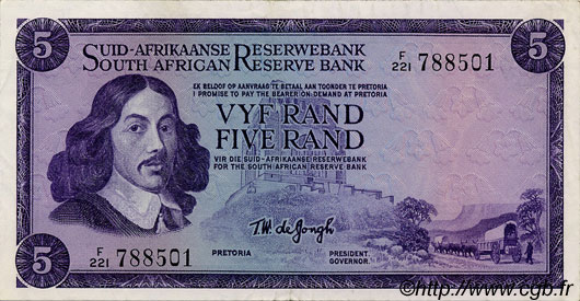 5 Rand SUDÁFRICA  1974 P.112b EBC