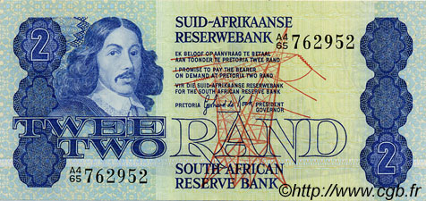 2 Rand SUDAFRICA  1990 P.118b AU