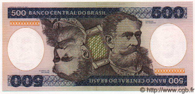 500 Cruzeiros BRAZIL  1981 P.200 UNC