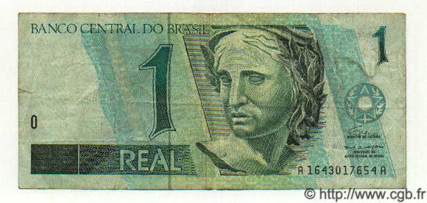 1 Real BRAZIL  1994 P.243a F