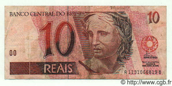 10 Reais BRAZIL  1994 P.245a VF