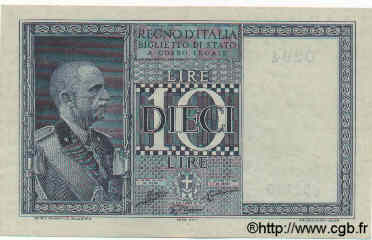 10 Lire ITALIA  1938 P.025b q.AU