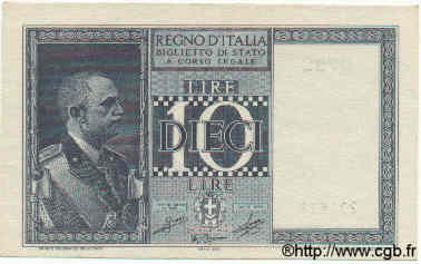 10 Lire ITALY  1944 P.025c AU