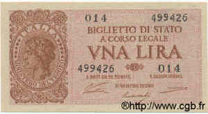 1 Lire ITALY  1944 P.029a UNC