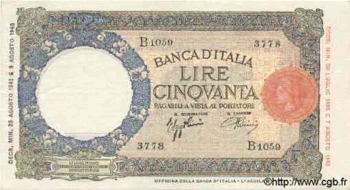 50 Lire ITALY  1943 P.066 XF+