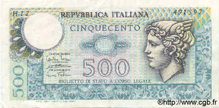 500 Lire ITALIA  1974 P.094 MBC+