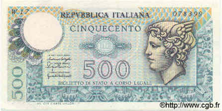 500 Lire ITALY  1976 P.095 XF