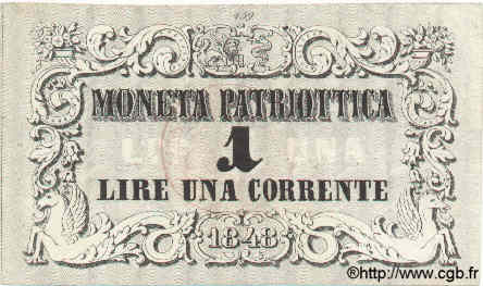 1 Lire ITALY  1848 PS.516 VF