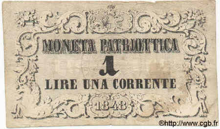 1 Lire ITALIEN  1848 PS.516 S