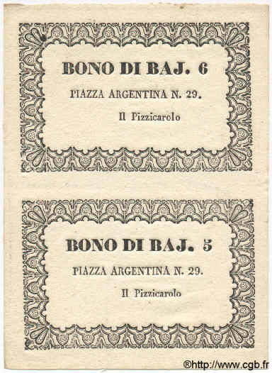 5 Et 6 Bajocchi ITALY  1849 PS. UNC-