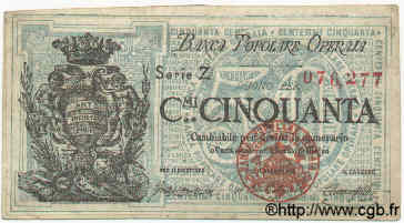 50 Centesimi ITALY  1872 GME.0782 VF